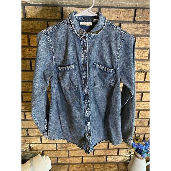 Joan Rivers Denim Shirt - Picture 1 of 5